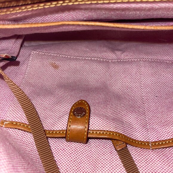 Dooney Burke Womens Shoulder Bag Blue Dillen Pocket Sac Purse Classic - Picture 8 of 14